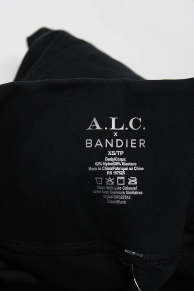 ALC x Bandier Womens High Waist Zip Ankle Athletic Leggings Black Size XS