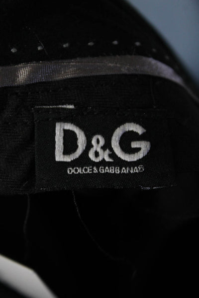 D&G Dolce & Gabbana Womens Buttoned Pocket Slim Straight Pants Black Size 40