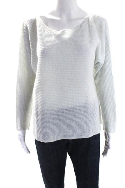 Joie Womens Light Gray Cashmere Boat Neck Long Sleeve Pullover Sweater Top SizeL