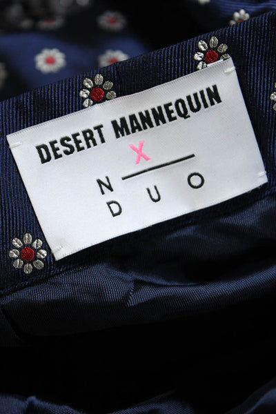 Desert Mannequin Womens Floral Print A Line Skirt Navy Blue Red Size EUR 40