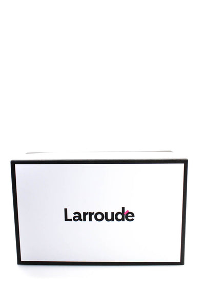 Larroude Womens Patent Leather Kris Slingbacks Pumps Mirror Silver Size 5.5