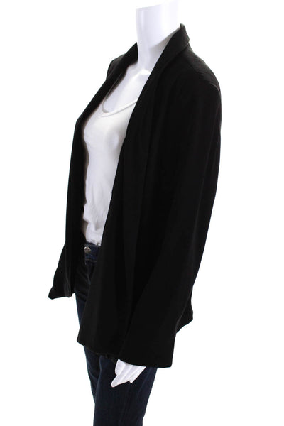 Eileen Fisher Womens Long Sleeve Open Front Blazer Jacket Black Size M