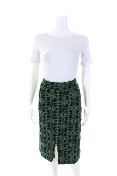 Maeve Anthropologie Joie Womens Abstract Print Pencil Skirt Green Size M Lot 2