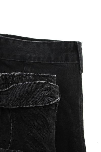 MNG Zara Womens High Waist Denim Shorts Cargo Jeans Gray Size 4 XS Lot 2