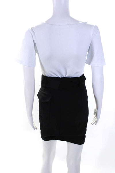 Opening Ceremony Womens Stretch Ponte Belted Mini Pencil Skirt Black Size 0