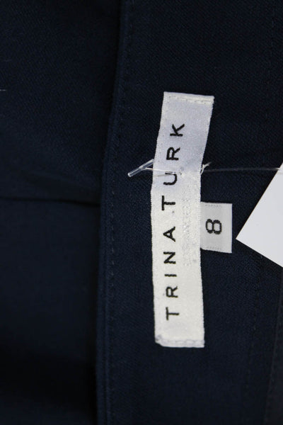 Trina Turk Womens Navy Blue Cotton High Rise Sailor Shorts Size 8
