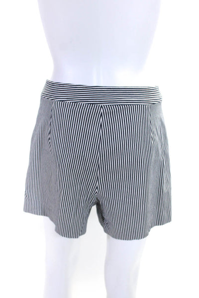 Trina Turk Womens Navy/White Striped High Rise Sailor Shorts Size 8