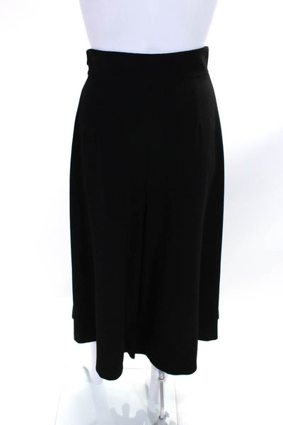 Alexis Women's Zip Closure Ruffle Wide Ankle Dress Pant Black Size XS