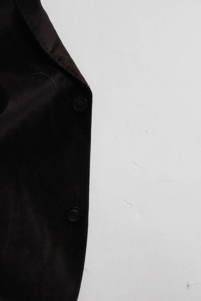Elie Tahari Mens Two Button Peak Lapel Velvet Blazer Jacket Dark Purple Size 42
