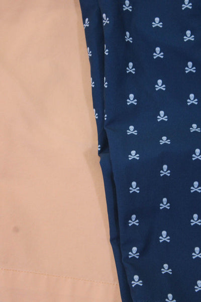 Peter Millar Mens Buttoned Graphic Print Dress Shorts Blue Size EUR38 Lot 2