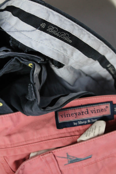 Vineyard Vines Brooks Brothers Mens Khaki Shorts Pink Blue Size 34 36 Lot 2