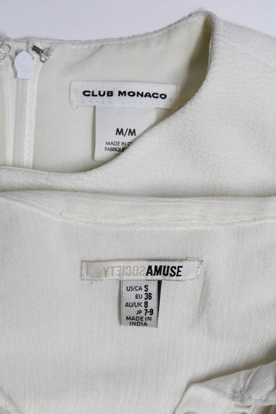 Society Amuse Club Monaco Womens Button Up Crepe Blouse Size Small Medium Lot 2