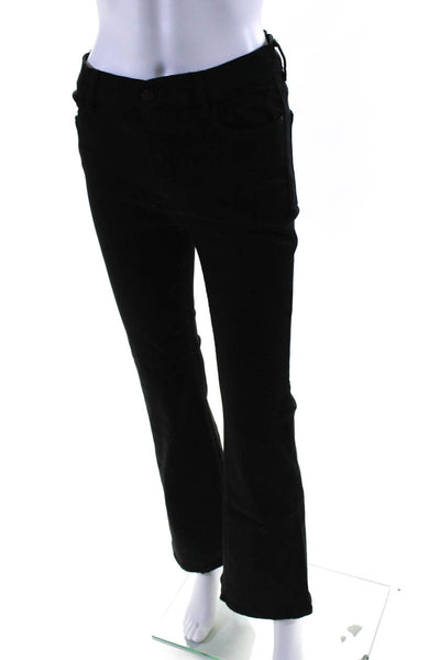 DL1961 Womens High Rise Bridgette Flare Leg Jeans Black Cotton Size 28