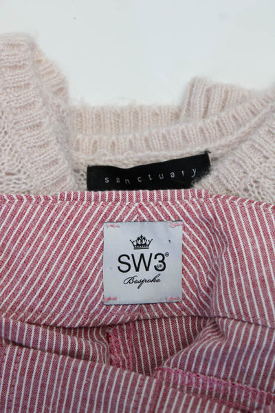 Sanctuary SW3 Bespoke Womens Knit Sweater Top Shorts Pink Size XS 6 Lot 2