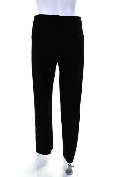 Eileen Fisher Womens Mid Rise Straight Leg Pants Black Size Small