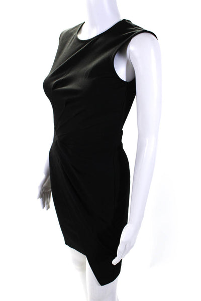 Torn by Ronny Kobo Womens Black Crew Neck Drape Sleeveless Bodycon Dress Size XS