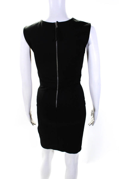 Torn by Ronny Kobo Womens Black Crew Neck Drape Sleeveless Bodycon Dress Size XS