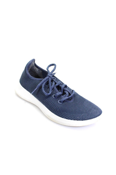 Allbirds Womens Round Toe Lace-Up Slip-On Textured Tied Sneakers Blue Size 8
