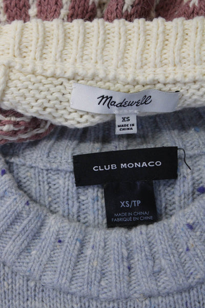 Madewell Club Monaco Womens Sweaters Tops Ivory Size XS Lot 2
