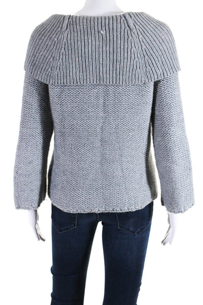 Michael Michael Kors Womens Turtleneck Thick Cable Knit Sweater Gray Size S