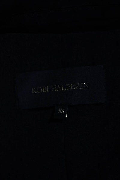 Kobi Halperin Womens Single Button Blazer Jacket Black Size Extra Small