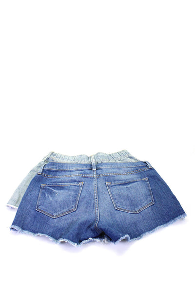 Frame Rag & Bone Womens Denim Shorts Printed Sweatshorts Size 25 XS Lot 2