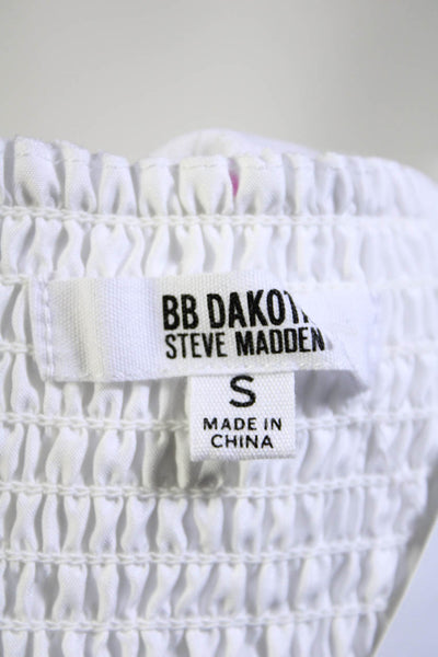 BB Dakota x Steve Madden Womens White Ruffle Sleeveless Tiered Dress Size S