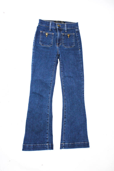 Veronica Beard Womens High Rise Flared Dark Wash Jeans Blue Size 23
