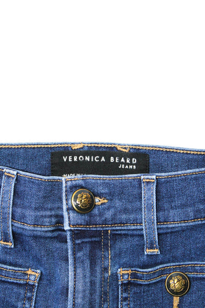 Veronica Beard Womens High Rise Flared Dark Wash Jeans Blue Size 23