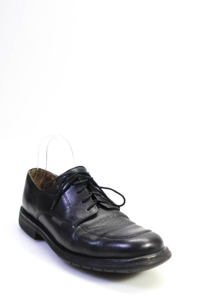 Mephisto Mens Lace Up Round Toe Oxfords Black Leather Size 8.5