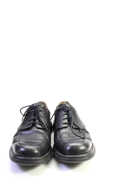 Mephisto Mens Lace Up Round Toe Oxfords Black Leather Size 8.5