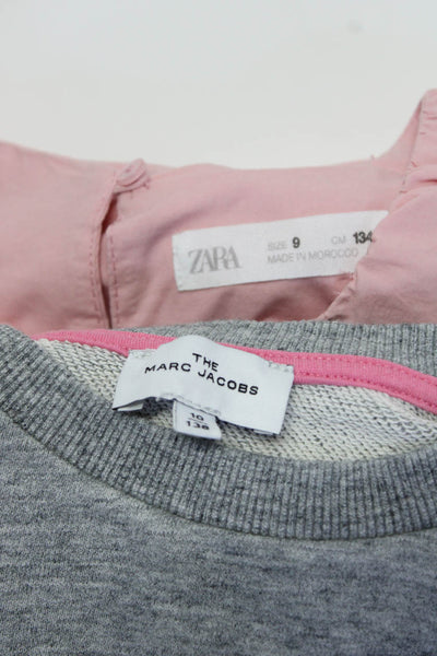 The Marc Jacobs Zara Girls Cotton Graphic Sweatshirt Dress Gray Size 9 10 Lot 2