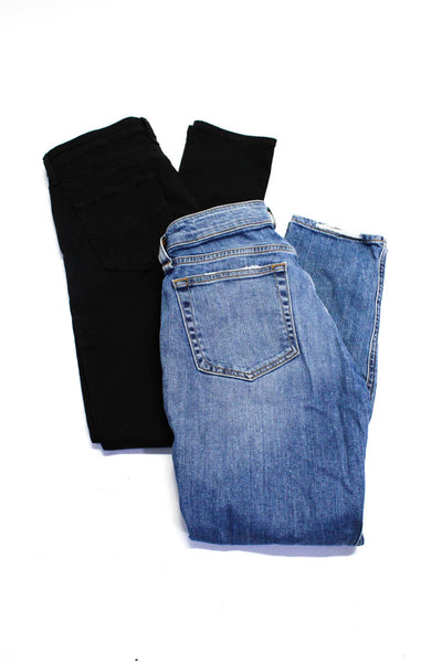 AG Women's Midrise Five Pockets Skinny Denim Pant Black Size 24 Lot 2