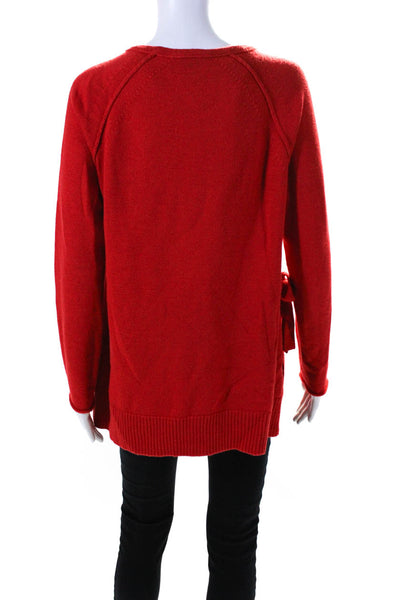 Eileen Fisher Women's Round Neck Long Sleeves Pullover Sweater Red Size XS