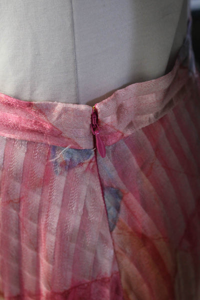 Love Shack Fancy Women's Zip Closure Asymmetrical Multicolor Maxi Skirt Size 6