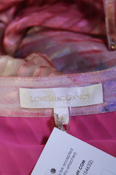 Love Shack Fancy Women's Zip Closure Asymmetrical Multicolor Maxi Skirt Size 6