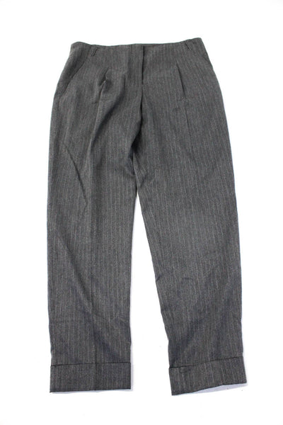 Club Monaco Zara Womens Gray Cotton Straight Leg Trouser Pants Size 6 L lot 2