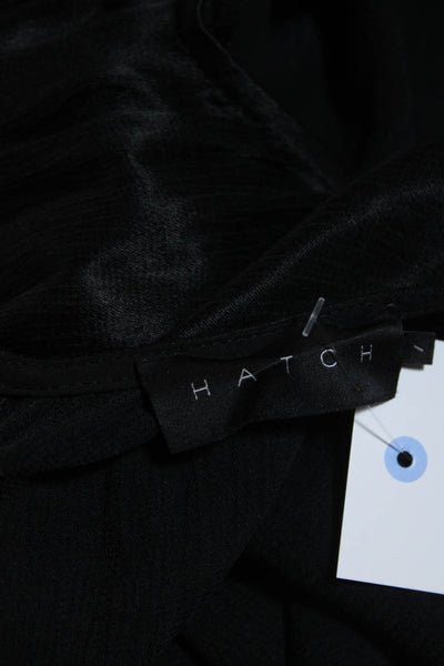 Hatch Womens Black Scoop Neck Zip Back Sleeveless Wide Leg Jumpsuits Size 1