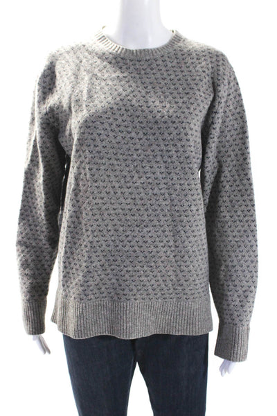 J Crew Women's Crewneck Long Sleeves Pullover Sweater Gray Size M