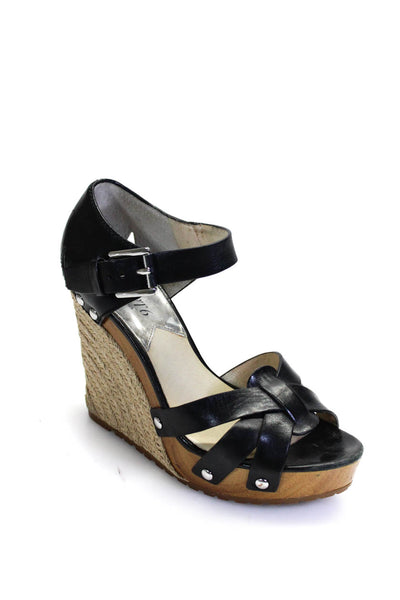 The Jet Set 6 Michael Kors Womens Platform Ankle Strap Sandals Black Size 6.5M