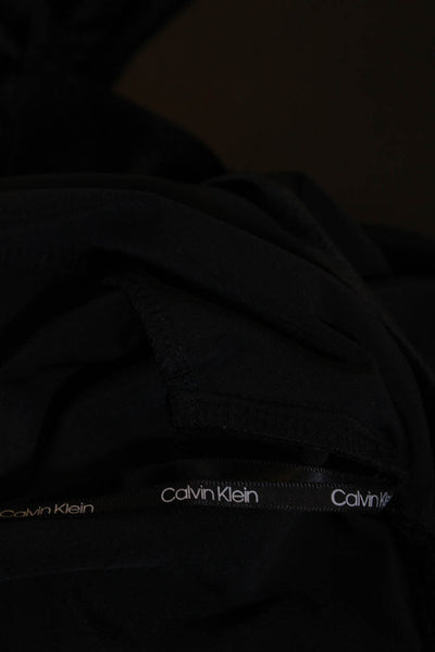 Calvin Klein Womens Velvet Long Sleeve Draped Hem V-Neck Cardigan Black Size 0X