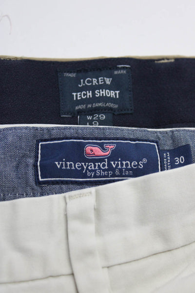 J Crew Vineyard Vines Mens Tech Khaki Chino Shorts Brown White Size 29 30 Lot 2