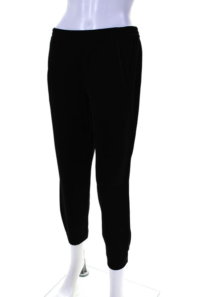Vince Womens Two Pocket Elastic Waist Mid-Rise Tapered Pants Black Size S