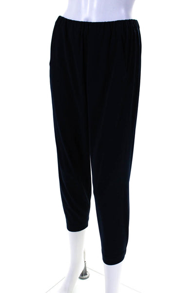 Vince Womens Flat Front Stretch Waist Mid-Rise Tapered Pants Black Size S
