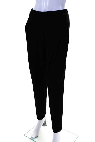 Vince Womens Wool Two Pocket Stretch Waist High-Rise Tapered Pants Black Size XS