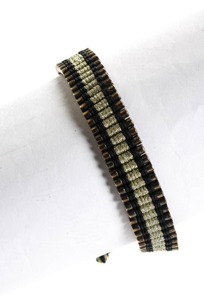 Links of London Womens Sterling Silver Braided Cord Bracelet 23g 9.5" Adjustable