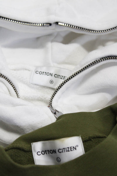 Cotton Citizen Women's Long Sleeves Pullover Sweatshirt Green Size L Lot 2