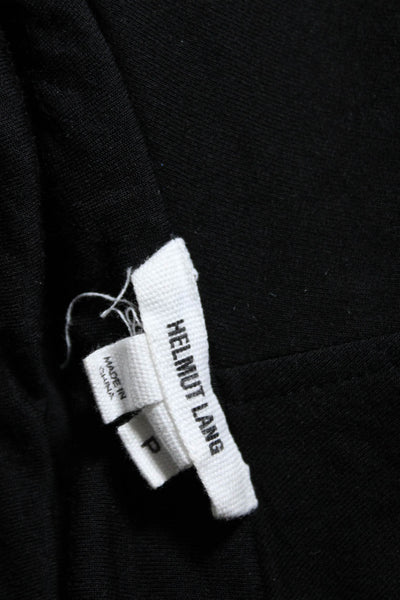 Helmut Lang Womens Front Zip Lightweight Knit Hooded Jacket Black Size Petite