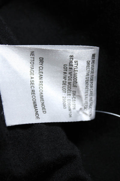 Helmut Lang Womens Front Zip Lightweight Knit Hooded Jacket Black Size Petite