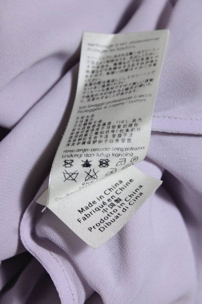 3.1 Phillip Lim Womens Silk Tie Waist Sleeveless Maxi Gown Lilac Size 0